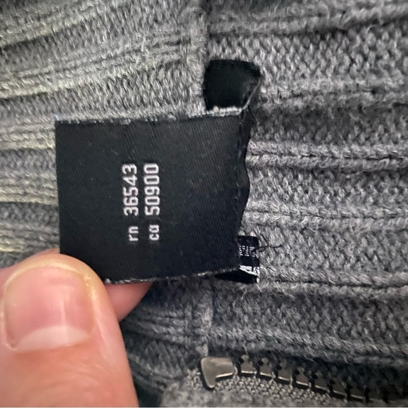 CK Calvin Klein Mens Gray Full Zip Knit Sweater Size L Acadamia Preppy Career - Picture 4 of 7